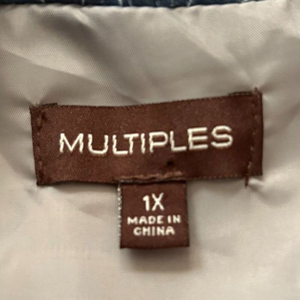 Multiples Evening Jacket Blue Mid Mod Floral Prin… - image 4